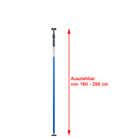 Schnellspannstange 160 - 290 cm (blau) - aus Stahl